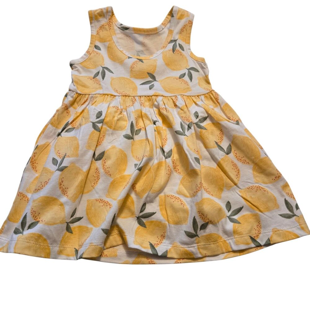 Carter's Tank Dress Lemon Print Girl's 12 Months Cotton Summer Simple Joys